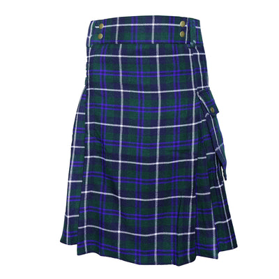 Douglas Blue Tartan Utility Kilts for Men 8 Yard 13oz Kilt Traditional Highland Tartan Scottish Men’s Kilt