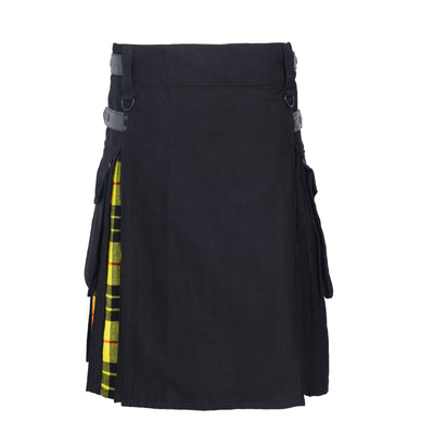 Macleod of Lewis Men's Hybrid Utility Kilt - Durable Cotton Jeans Fabric Kilt for Men with Cargo Style Pockets Traditional Modern Kilt