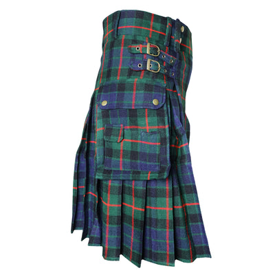 Gunn Tartan Utility Kilts for Men 8 Yard 13oz Kilt Traditional Highland Tartan Scottish Men’s Kilt