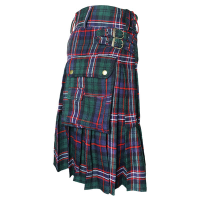 Scottish National Tartan Utility Kilts for Men 8 Yard 13oz Kilt Traditional Highland Tartan Scottish Men’s Kilt