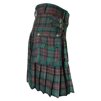 Brown Watch Tartan Utility Kilts for Men 8 Yard 13oz Kilt Traditional Highland Tartan Scottish Men’s Kilt