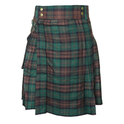 Brown Watch Tartan Utility Kilts for Men 8 Yard 13oz Kilt Traditional Highland Tartan Scottish Men’s Kilt
